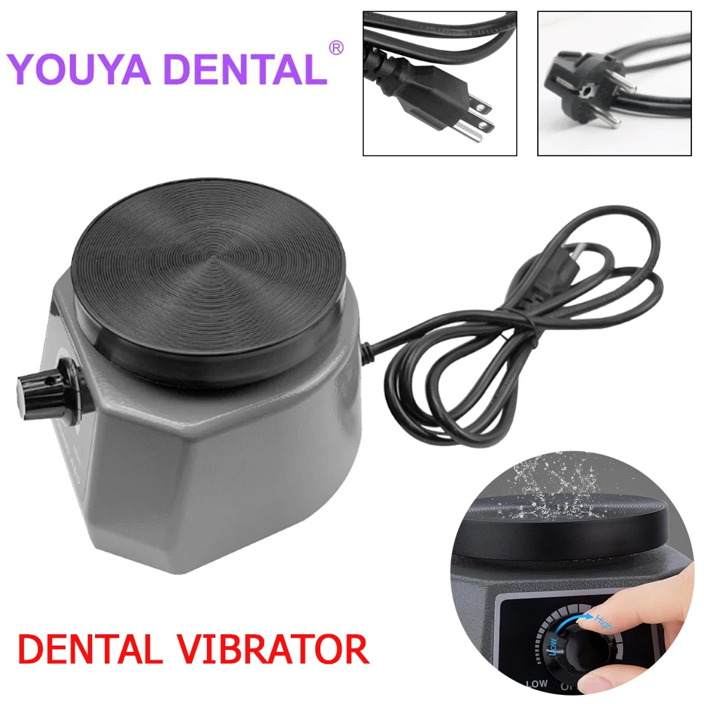 110/220V Dental Vibrator Round Shaker Oscillator Adjustable Gypsum Mixing Machine Plaster Vibrating Plate Dentistry Equipment