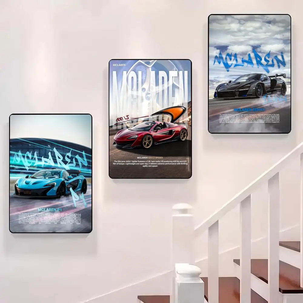 

Cool Sports Cars M_MC_LarenES Poster Sticky Wall Waterproof Home Living Room Bedroom Bar Aesthetic Decoration Perfect Gift