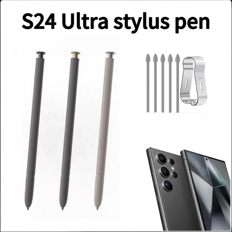 

Стилус S24 Ultra для Samsung Galaxy S24 Ultra, стилус S Pen для сенсорных экранов, без Bluetooth, с 5 наконечниками + 1 зажим для наконечника