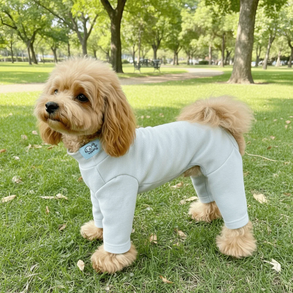 Casual Style Warm Elastic Pet Jumpsuit Breathable Windproof Dog Fleece Pajamas Soft Comfortable Dog Base Shirt Autumn Winter