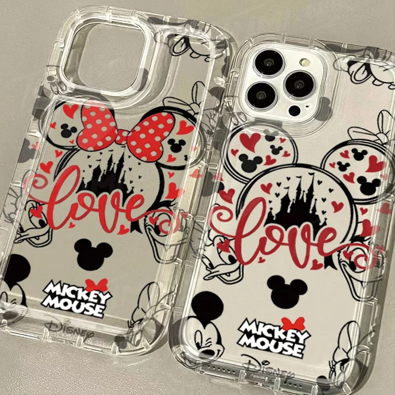 Disney Mickey Minnie Mouse Custodia per Huawei P30 P40 P50 P60 Pro Honor 100 90 80 70 60 50 X9 X9A X8 X5 Magic5 Magic 5 Cover trasparente