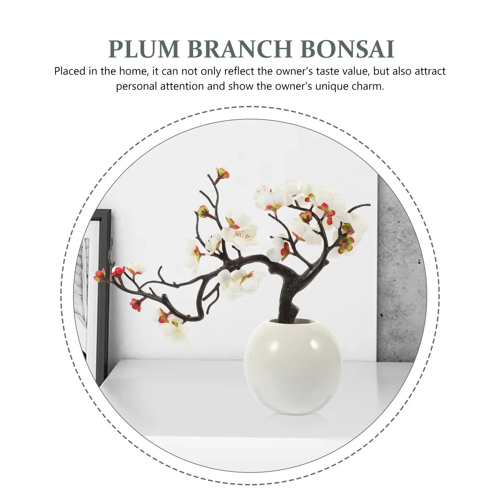 

Simulated Wintersweets Bonsai Artificial Potted Plant Home Office Desktop Decoration Faux Flower Indoor Kitchen Decor Fake