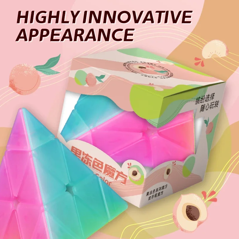 MoFangGe 2x2 3x3 4x4 5x5  jelly Transparent plastic speed magic cube educational toys Professional Cube Antistress