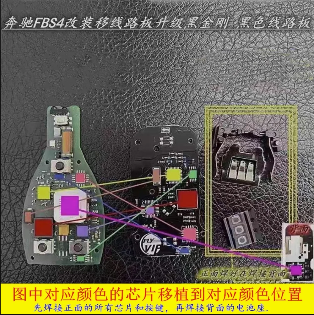 QCONTROL PCB untuk mercedes-benz move FBS4 kunci pintar