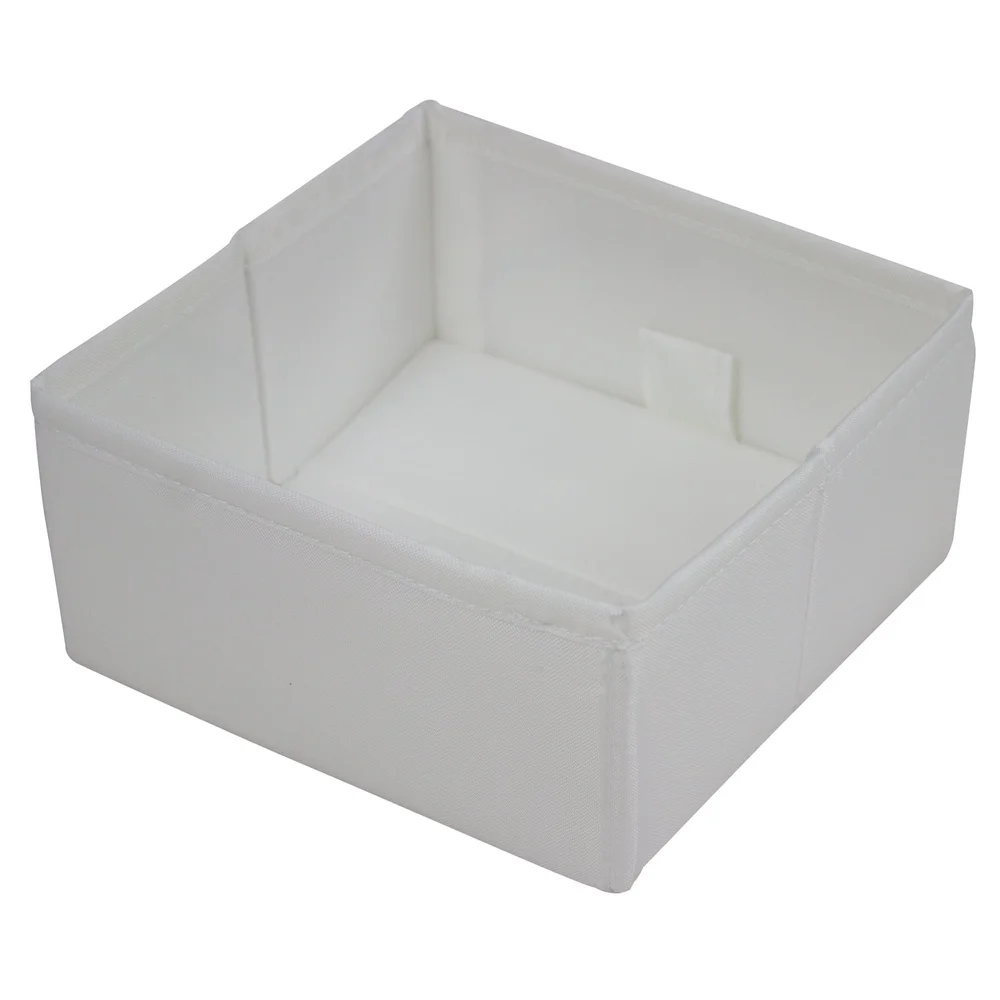 Set Organizer Laci Kain Putih 6 Tempat Sampah Solusi Penyimpanan Rak Lemari Kantor Rumah Aksesori Rapi Rapi Tahan Lama