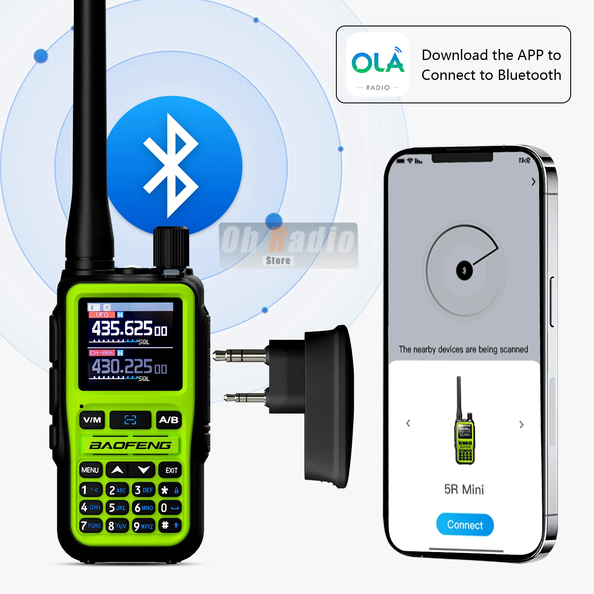 Picture 5: Bluetooth Programming Adapter Wireless Programmer Phone APP Program For UV-5RH DM-32 UV-5R Mini Baofeng Walkie Talkie Accessory