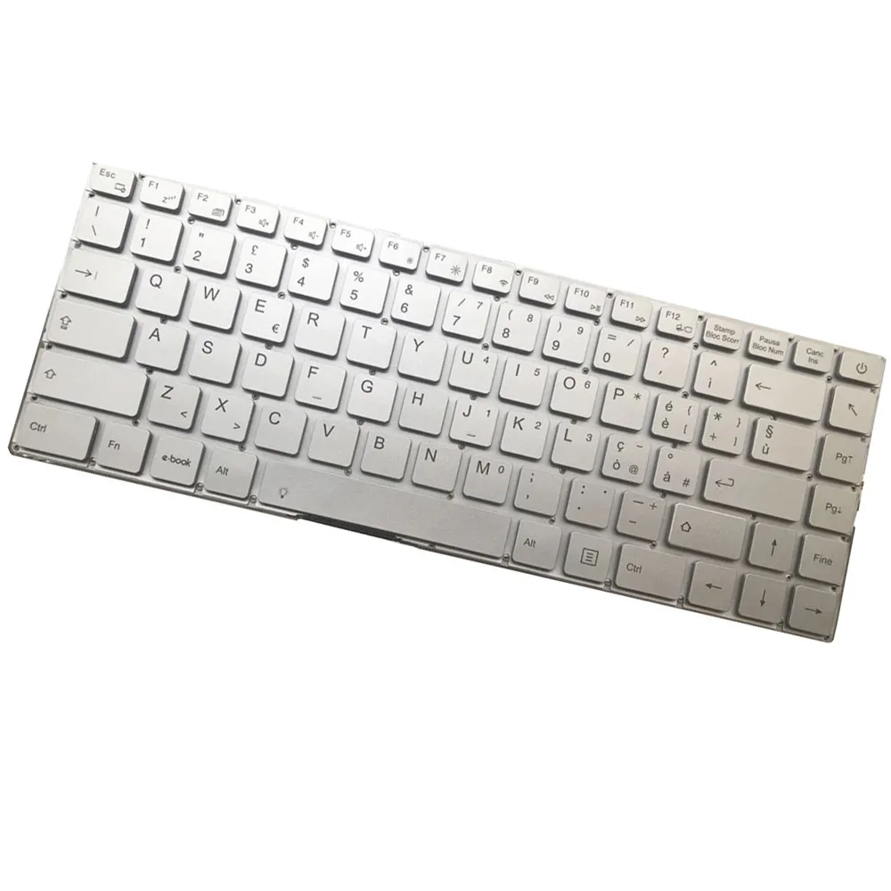 Клавиатура ноутбука Microtech для электронной книги Pro EB14WIP32 EB14WIC32 N5000 N4000 Италия IT с подсветкой серебристая новая