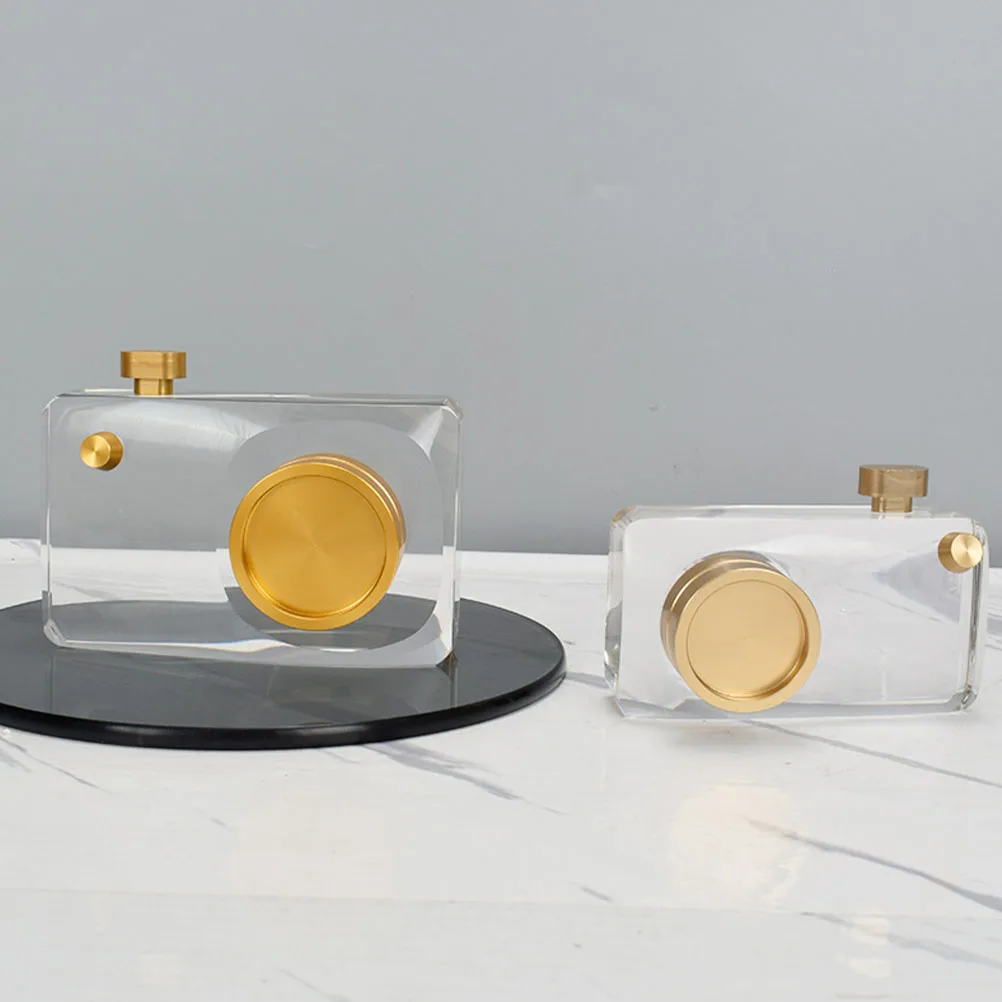 

Crystal Camera Unique Design Wear Resistant Material Home nament Crystal Camera Decor Novel Visual TabletopVintage
