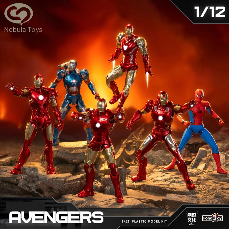 

Новая 1/12 Fondjoy Blind Box War Machine в сборе, модель Железный человек Mk3 Mk4 Mk7 Mk85 Infinity Saga Dc 1/12 Abs Joint, подвижная игрушка в подарок