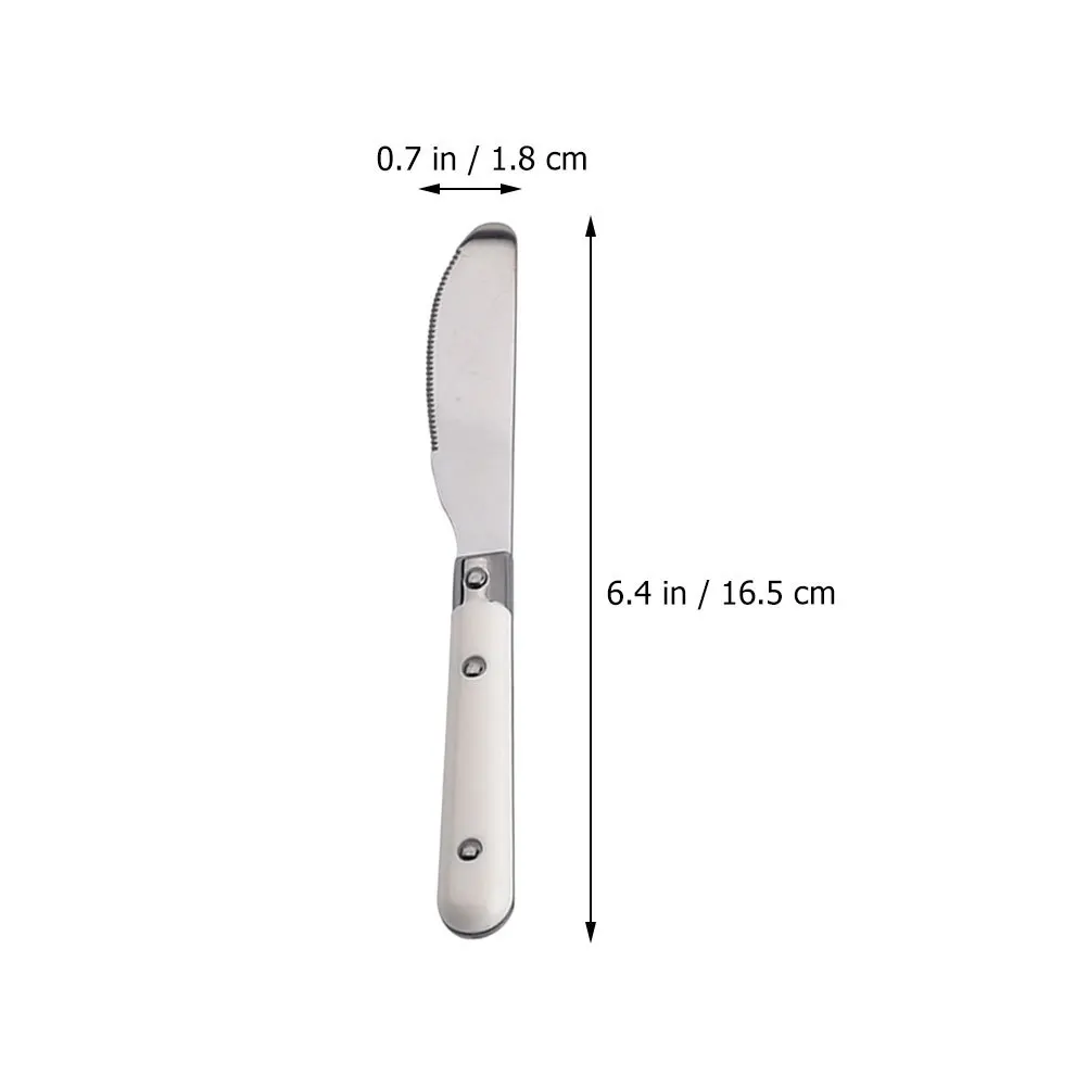 

3pcs Kids Stainless Steel Tableware Set Simple Cutlery For Children Steak Utensil Home Kitchen Dining Camping Party Use