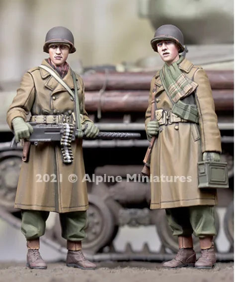 1/35 Scale Resin Figure Model Assembled Kits Hobby Collection Miniature Us Soldier 2 Persons Unassembled & Unpainted 952