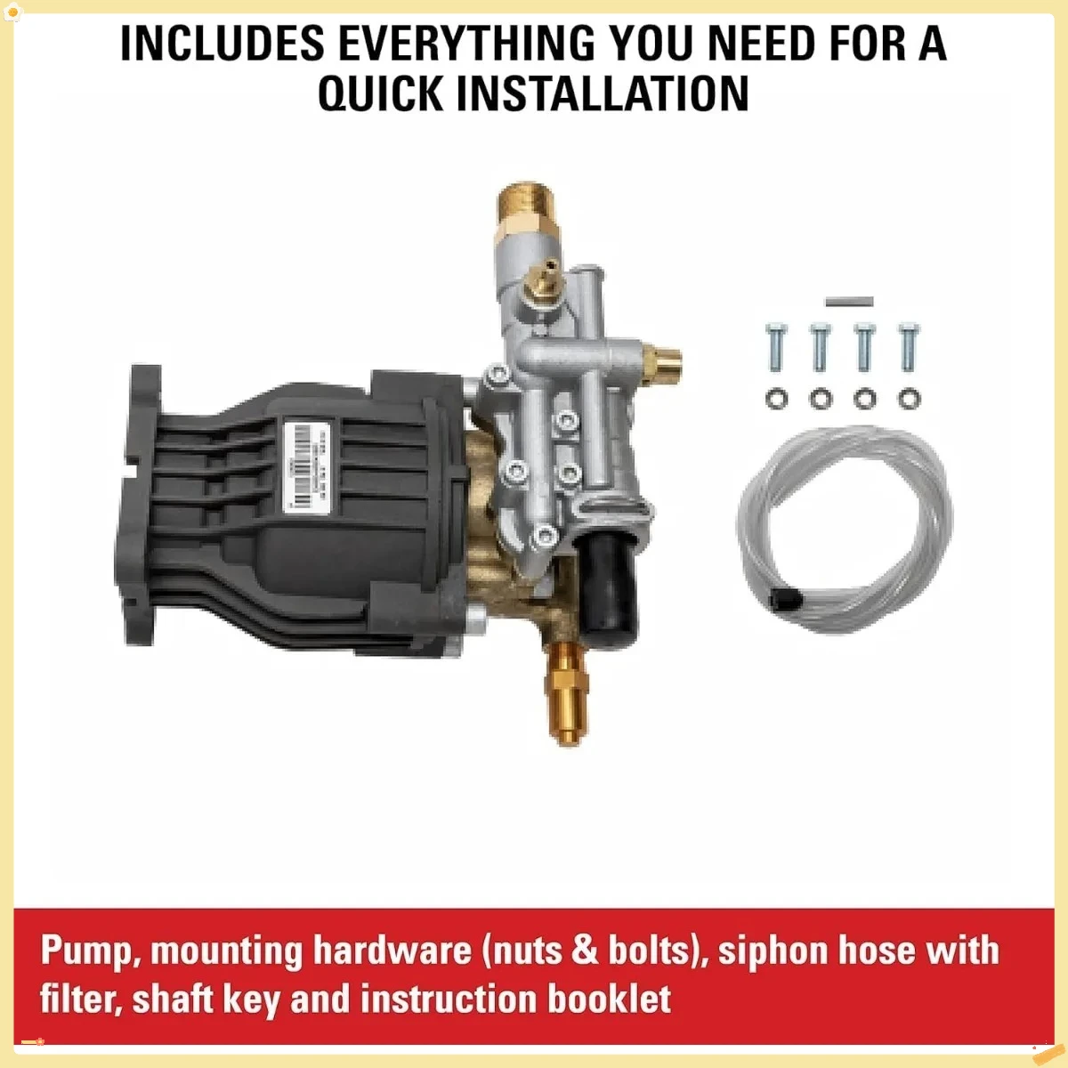 Bomba de lavadora a presión de repuesto de 3400 PSI y 2,5 GPM, eje universal de 3/4" apto para máquinas industriales y residenciales alimentadas por gas
