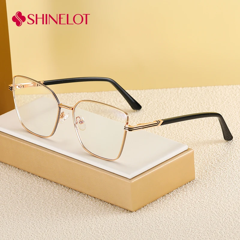 

93506 Trendy Cat Eye Glasses for Women Classy Female Eyeglasses Full Frame Prescription Eyewear Student Reading Accessories