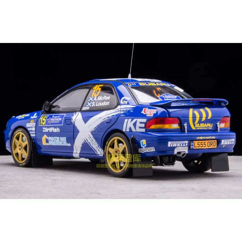 SunStar 1/18 سوبارو امبريزا WRC 2023 نموذج سيارة معدني قابل للجمع للأولاد البالغين هدية تذكارية هواية وألعاب #3