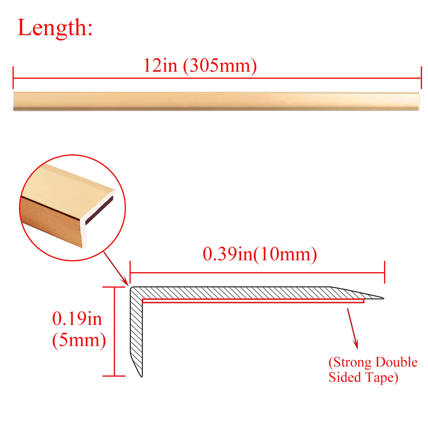 10 Sheets Metal L-shaped Protective Wall Corner Strip Right Angle Wrapping Edge Sticker For Home Furniture Decoration