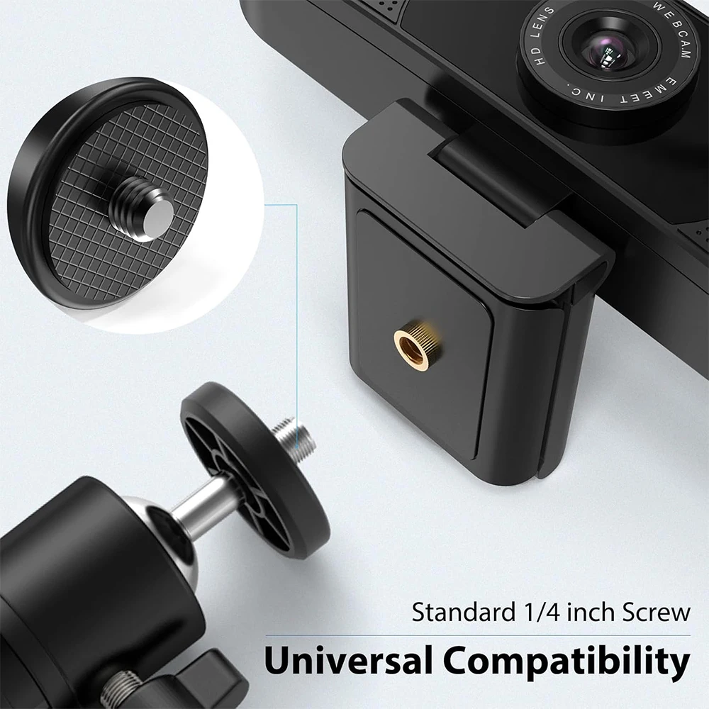 EMEET Portable Desktop/Tabletop Webcam Tripod Professional Mirrorless Cameras Mini Tripod for Most Web Camera/Phones/GoPros