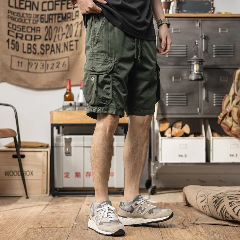 2024 Summer Baggy Multi Pocket Cargo Shorts For Men Casual Basketball Tactical Bermudas Y2K Streetwear Gym Drawstring Short Pant