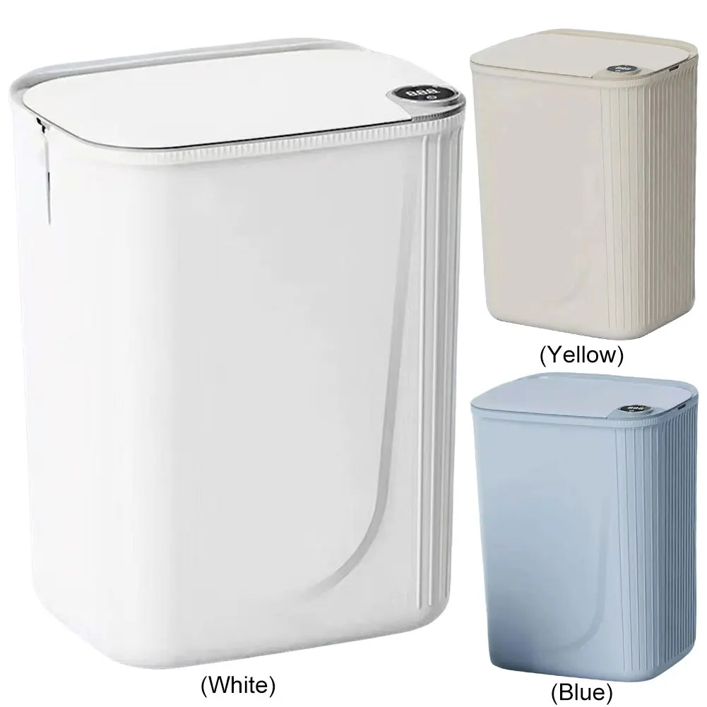 Automatic Sensor Narrow Waste Bin Large Capacity 20L Household Wastebasket with Lid Type C Charging for Home Kitchen Living Room