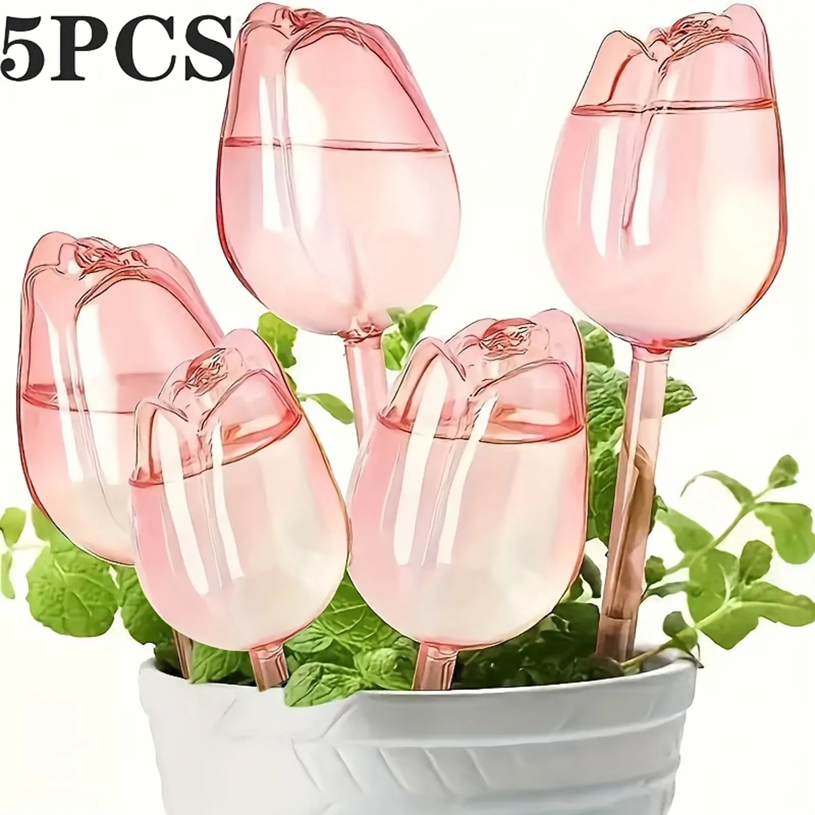 

4 Pack Tulip Shaped Automatic Watering System Effortless Care For Potted Plants Indoor/Outdoor Shaped Bulbs
