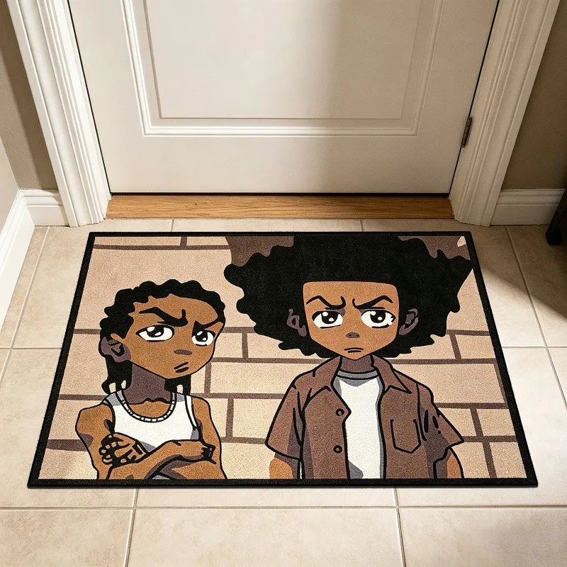 Retro American Street Style Character Rug Creative Unique Entrance Doormat Anime Cartoon Carpet Soft Washable Plush Floor Mat