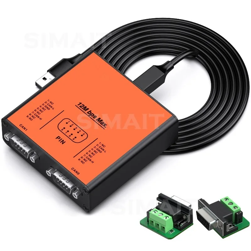 PCAN-USB PRO FD IPEH-004061 PU2CANFDX2 USB CAN FD LIN Interface Adapter for Automotive Bus Diagnostic Testing