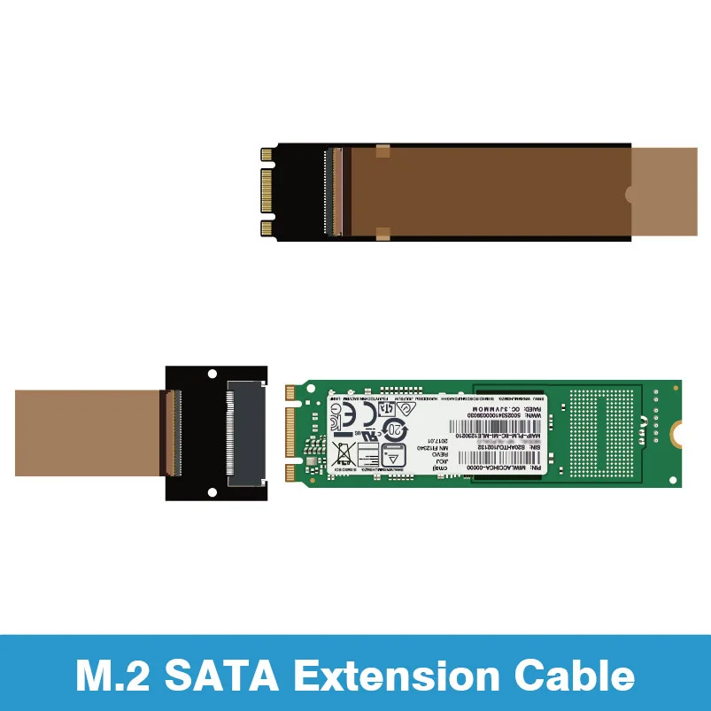 M.2 Sata Extension Cable B key SSD External Ngff Solid State Drive Extender Card 2242/2280 10cm 30cm