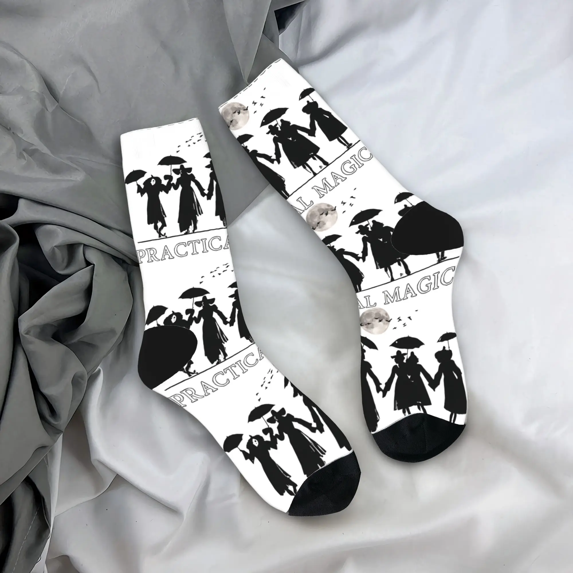 Practical Magics Socks  Anti Skid Stockings Men's High Quality Running Socks Winter Leisure Pattern Socks