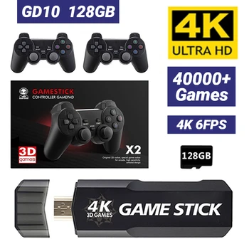 4K GD10 Retro Game Console 60fps HDMI HD Output Ultra-low Latency TV Game Stick 2.4G Dual Handles Portable Home M8 Games Console