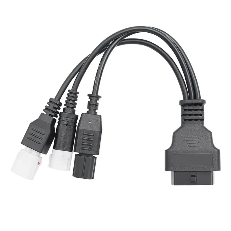 A23Z For 3Pin/4Pin 6Pin Motorcycle OBD Diagnostic Canbus Connector Cable OBD2 3 In1 Plug Cable Adapter