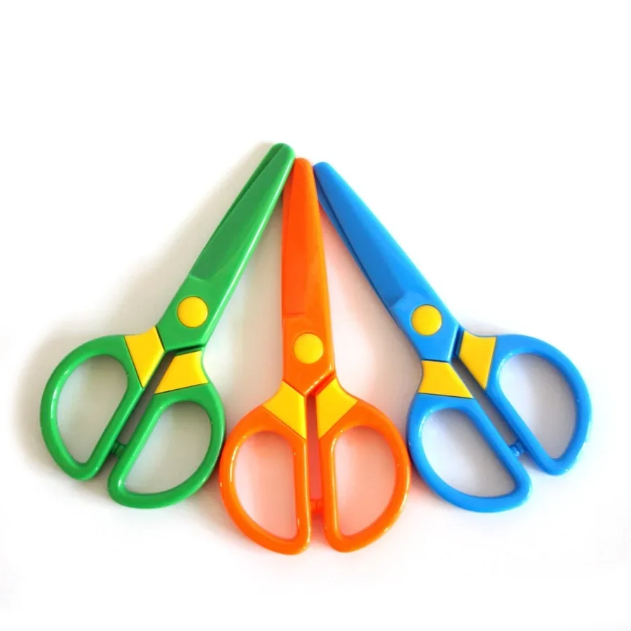 

Children's Handmade Paper-cut Stationery Scissors Children's Educational Plastic Hand Scissors Safe Without Hurting Hands