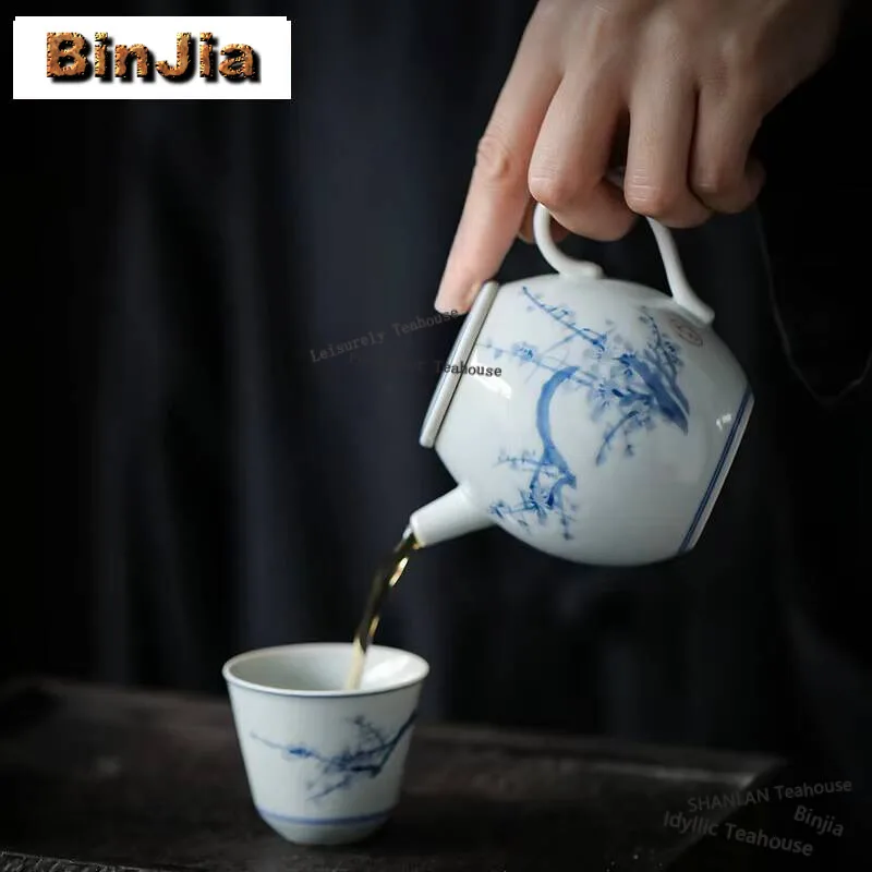 190ml Hand-painted Simple Teapot Household Handmade Filter Teapot Boutique Pot Vintage Tea Maker Kettle Drinkware Decoration view 5