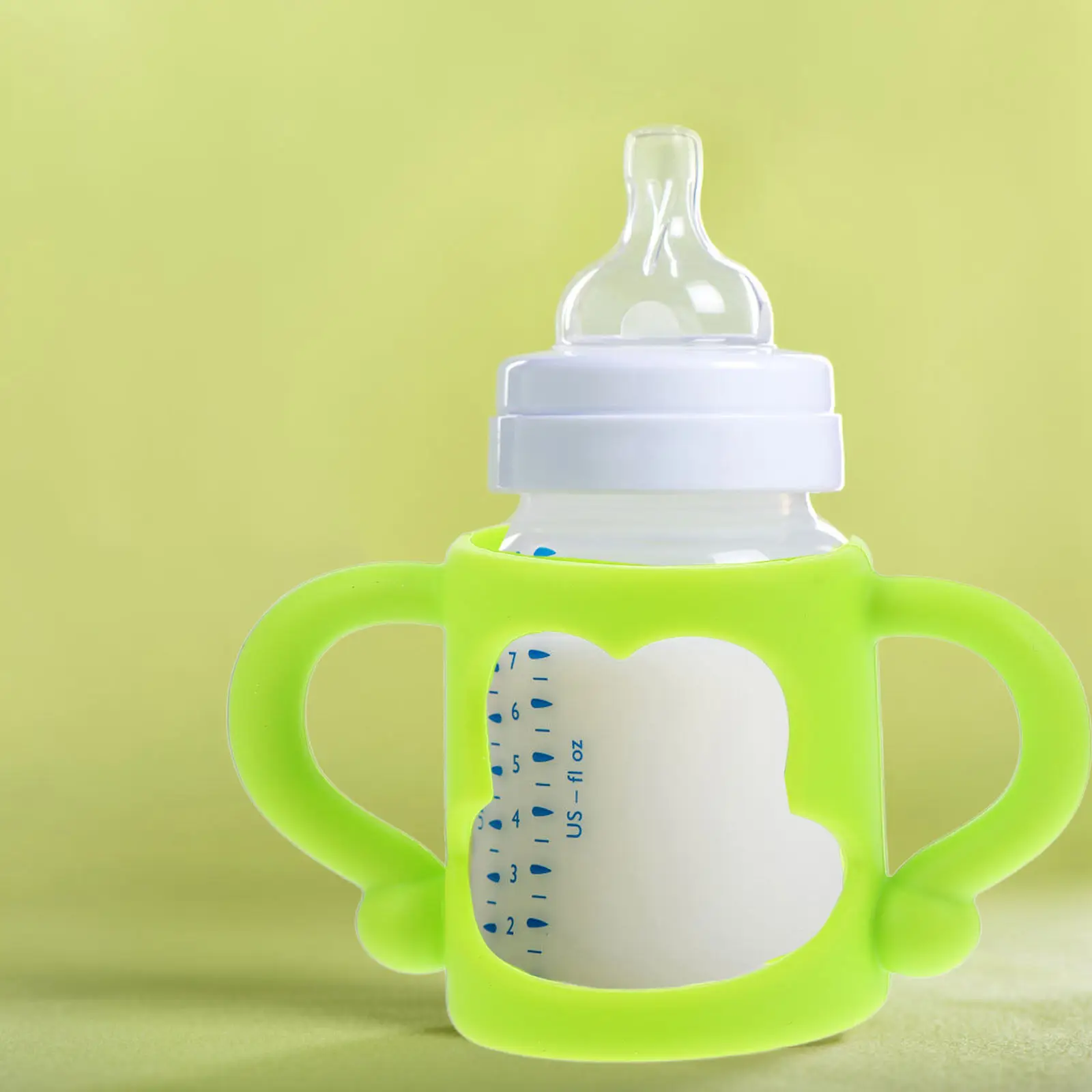 

2Pcs Silicone Baby Bottle Handle Easy Install Detachable Universal Nursing Feeding Bottle Accessories for Infant