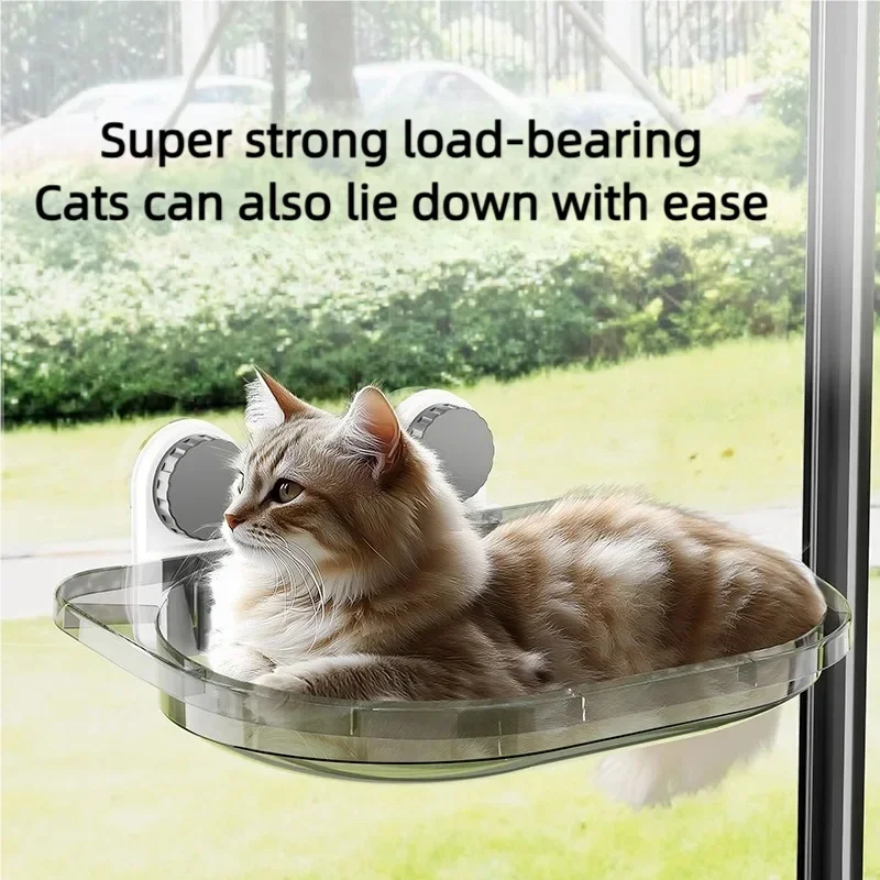 

Гамак для кошек без сверления, сверхпрочный, на присосках, подвесная лежанка на окно, качели для загара, подоконная лежанка для кошек