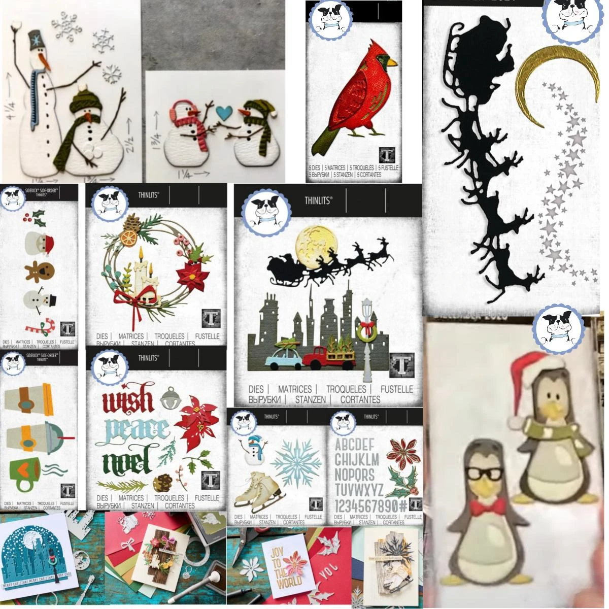 2024 Christmas Snowman Penguin Bird New Metal Cutting Dies Stencil for DIY Decorating Scrapbook Paper Card Album Craft Die Cut