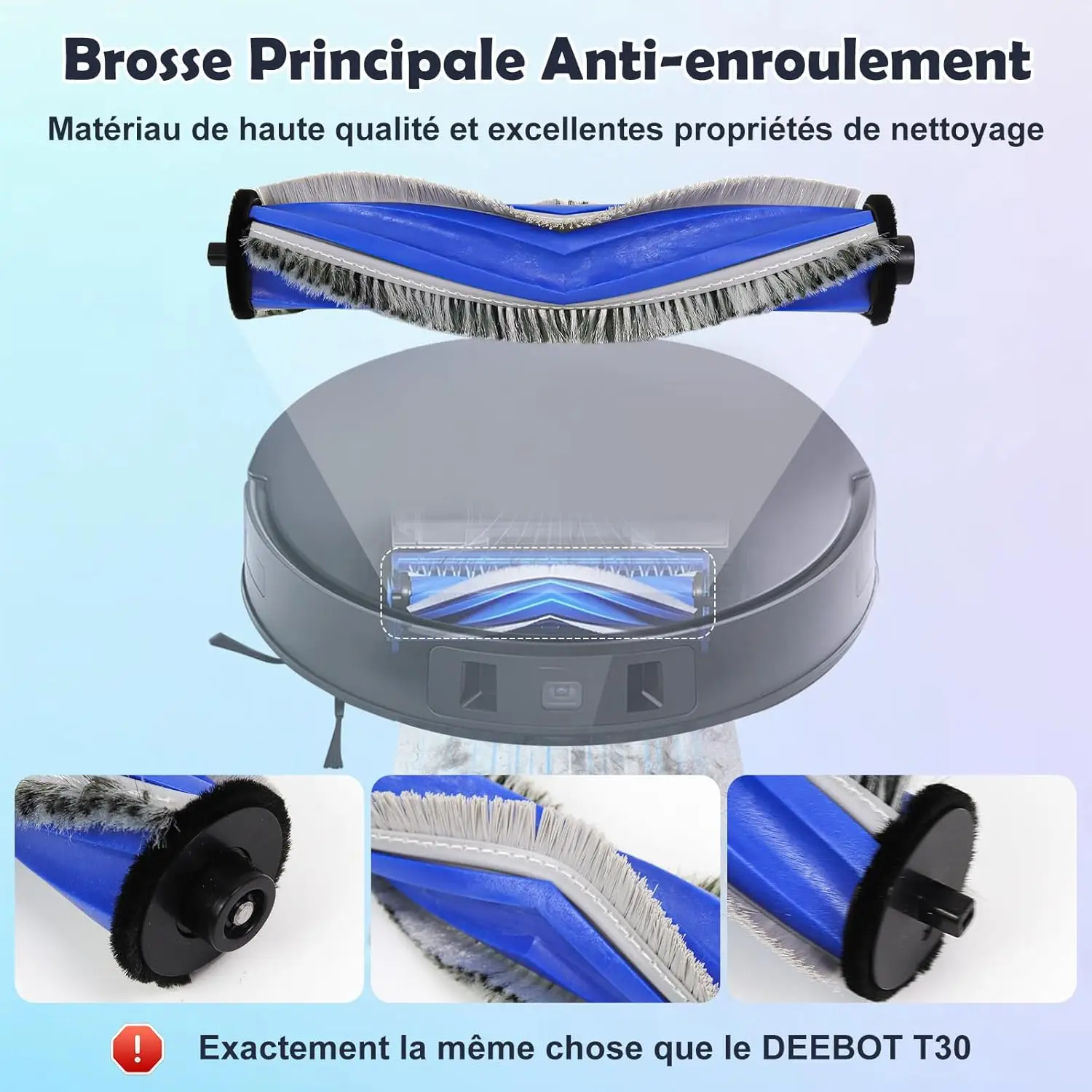 For ECOVACS T30 PRO OMNI / T30 OMNI Robot Vacuum Cleaner Accessories Main Side Brush Mop Cloth Hepa Filter Dust Bag Spare Parts