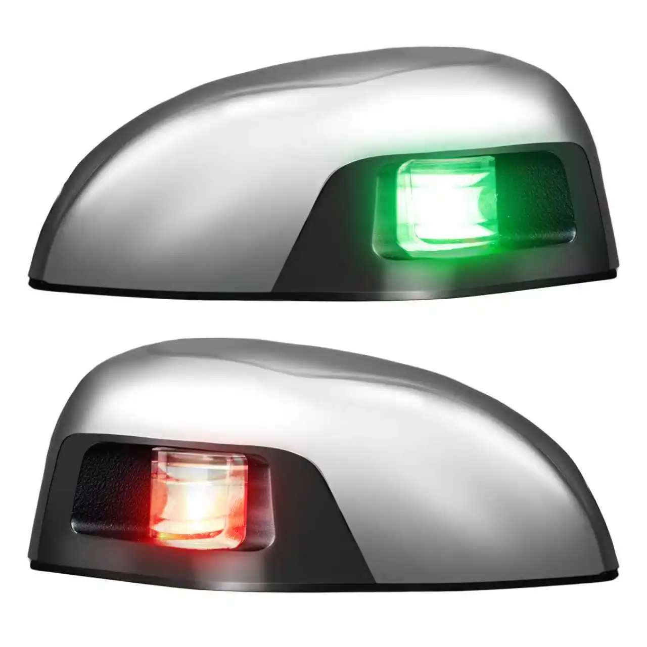 

Навигационные фонари для лодок, светодиод из нержавеющей стали 316, зеленый, со звездочкой и красным портом, водонепроницаемый IP67, 12 В