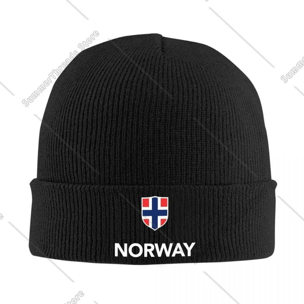 Norway Norwegian Flag Knit Hat Beanie Autumn Winter Hats Warm Street Caps for Men Women