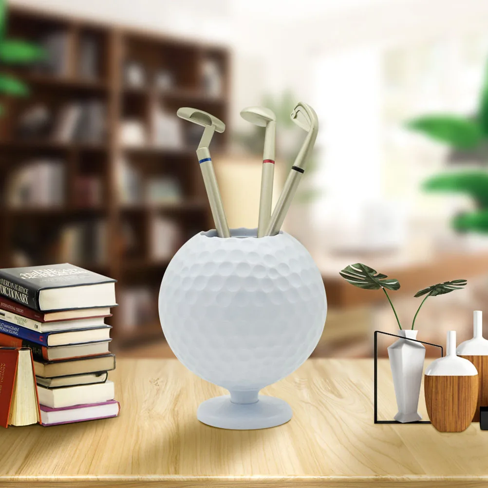 

Golf Pen Holder Ball Shaped Desk Pens Plastic Adornment Holders Metal Office Gifts Cool Gadgets 17 Year Old Boy Gifts Practical