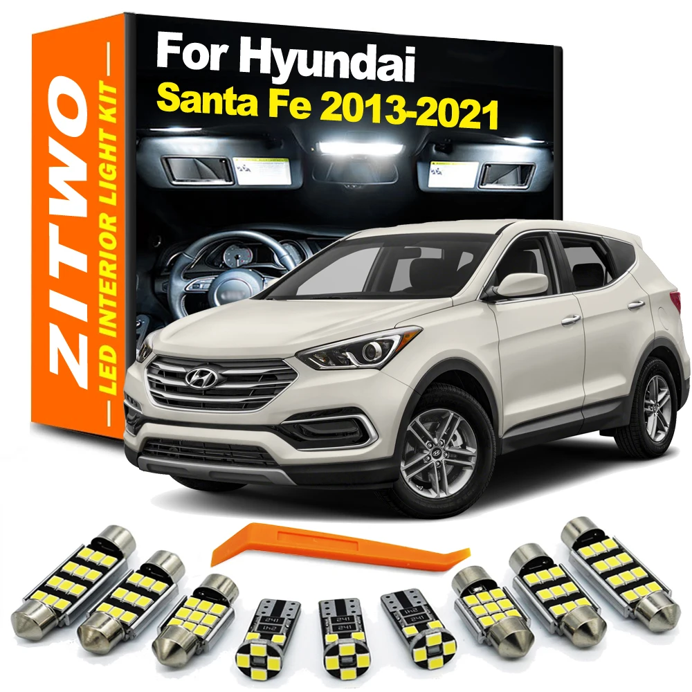 ZITWO 11 قطعة LED الداخلية القراءة ضوء لوحة مجموعة مصابيح لشركة هيونداي سانتا في Santafe III IV 2013 2014 2016 2018 2019 2020 2021 #1