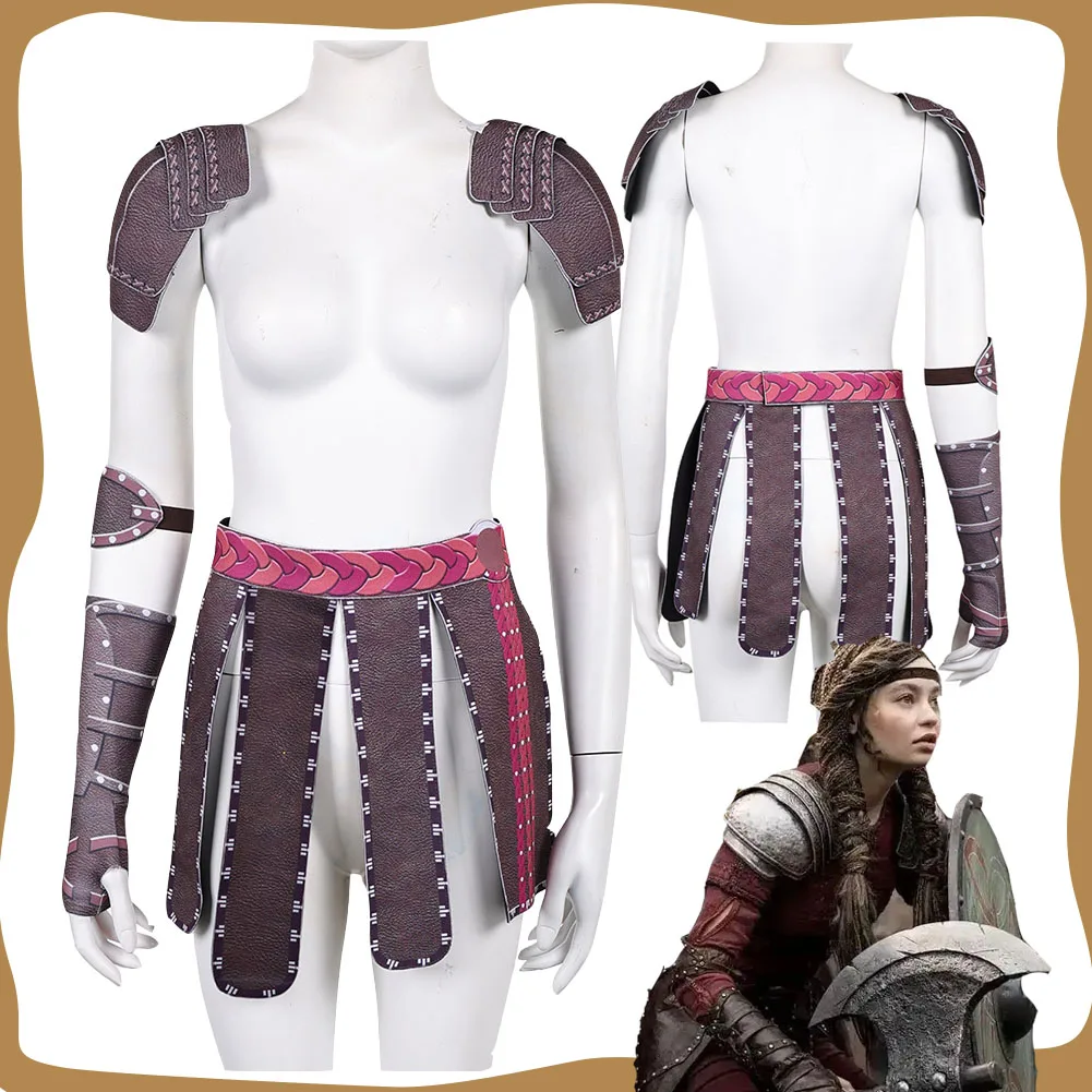 

Костюм для косплея MovieTrain Dragon Astrid, женские перчатки, наплечники, защита для рук, одежда для ролевых игр, карнавальный костюм на Хэллоуин