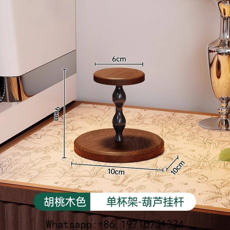 Walnut disposable cup picker Solid wood paper holder storage rack