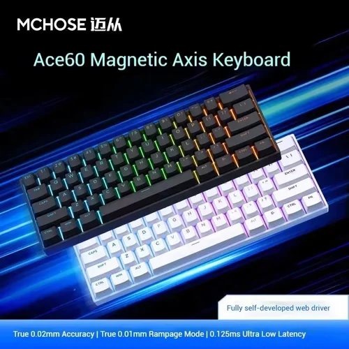 Imagen 1 del producto MCHOSE ACE60 pro Teclado mecánico de eje magnético para jugadores y deportes ordenador de escritorio con cable teclado personalizado regalo