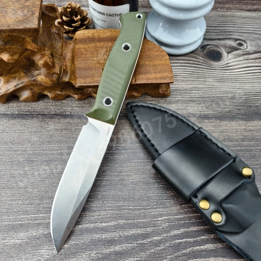 

BM 163 Высококачественное прямое лезвие D2 Стальное лезвие Зеленая ручка G10 Высокопрочный портативный нож для кемпинга Мужские подарки