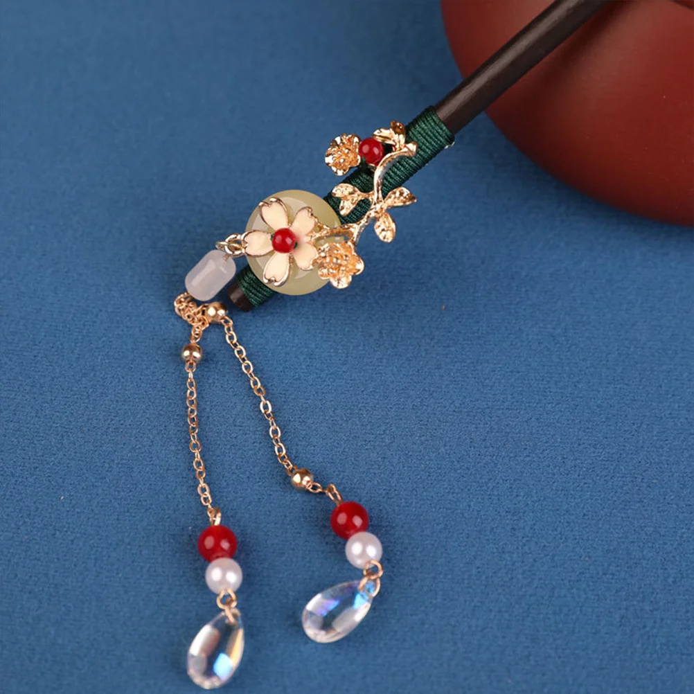 

Classic Vintage Tassel Hair Stick Wooden Hair Chopstick Accessories for Women Simple Elegant Hairstyle Gift Portable