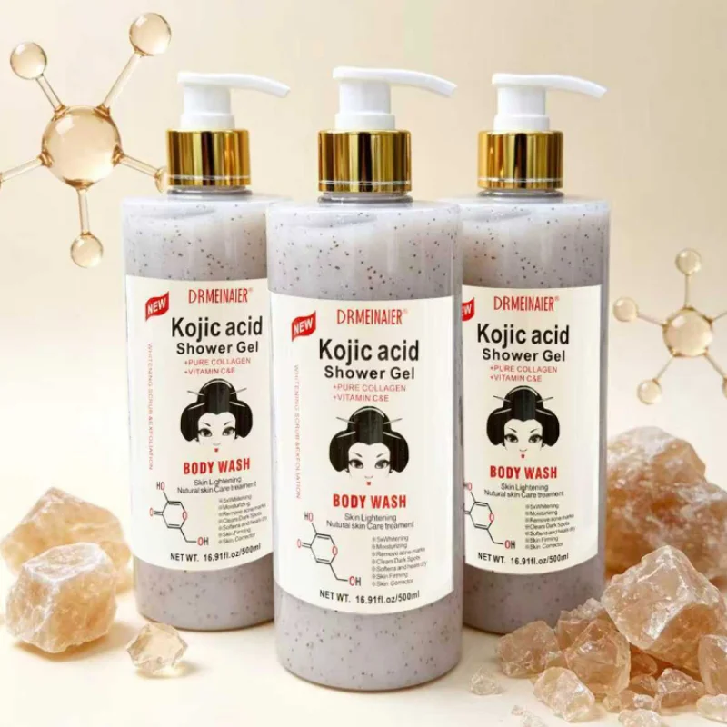Kojic Acid Collagen Shower Gel 500ml Gentle Cleansing Exfoliating Vitamin C Radiant Even Skin Tone Moisturizing Smooth Skin Care