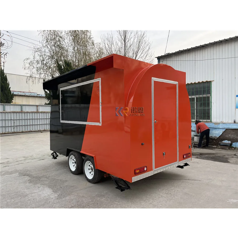 Street Using Fast Food Truck with Full Kitchen Mobile Food Cart For Sale Ice Cream Mini Food Trailer