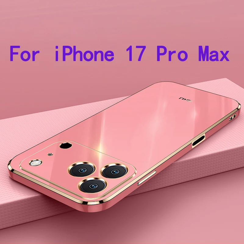 Para Iphone 17 Pro Max funda para Iphone 17 Pro Max funda protectora de cámara antihuellas de TPU suave de alta calidad