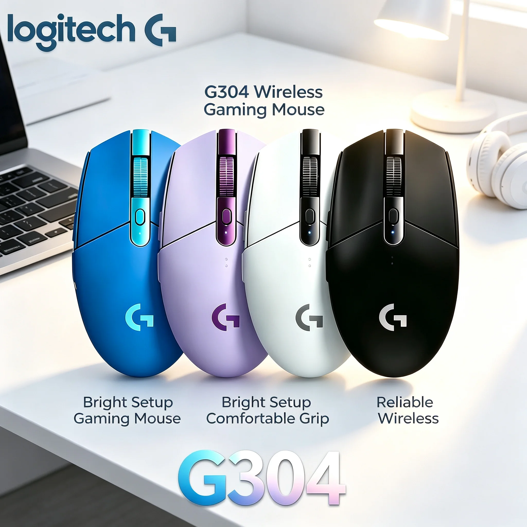 Logitech G304 Wireless Gaming Mouse USB Nano Receiver Portable Mice For Desktop Notebook Game Work