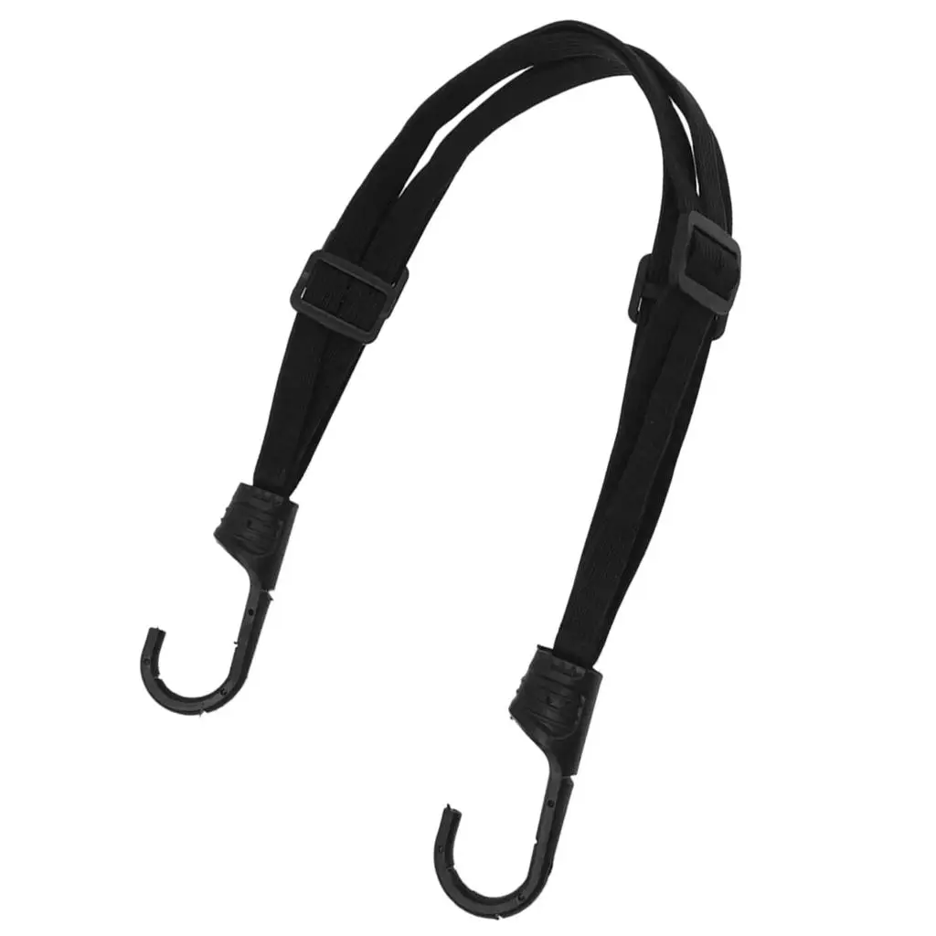 เทปพันสายรัดกระเป๋าเดินทาง สายยางยืด 2 ตะขอ สีดํา