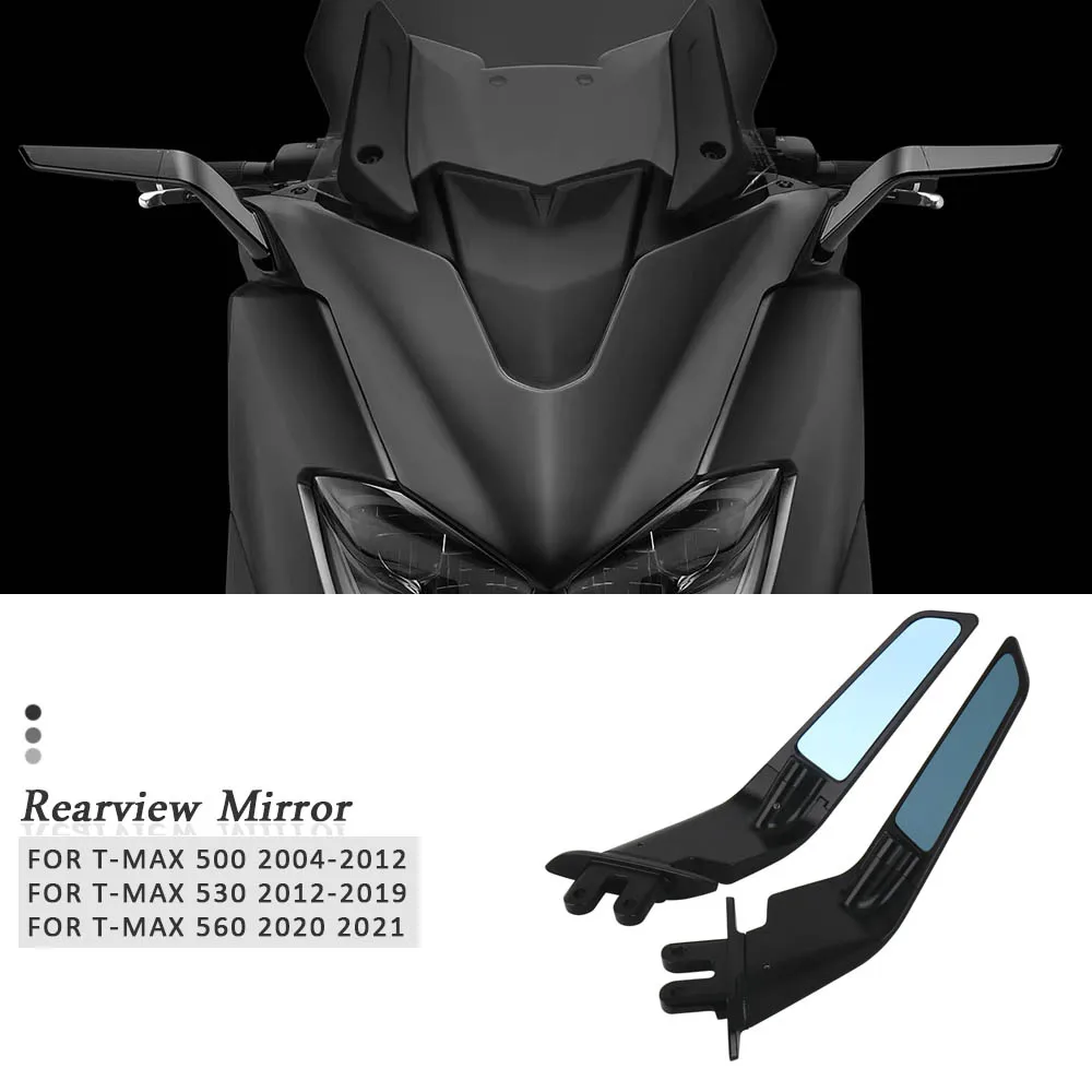 

T-MAX530 2012-2019 Motorcycle Mirrors Stealth Winglets Mirror Kit Rotatable For YAMAHA T-MAX 560 2020 2021 TMAX 500 2004-2012